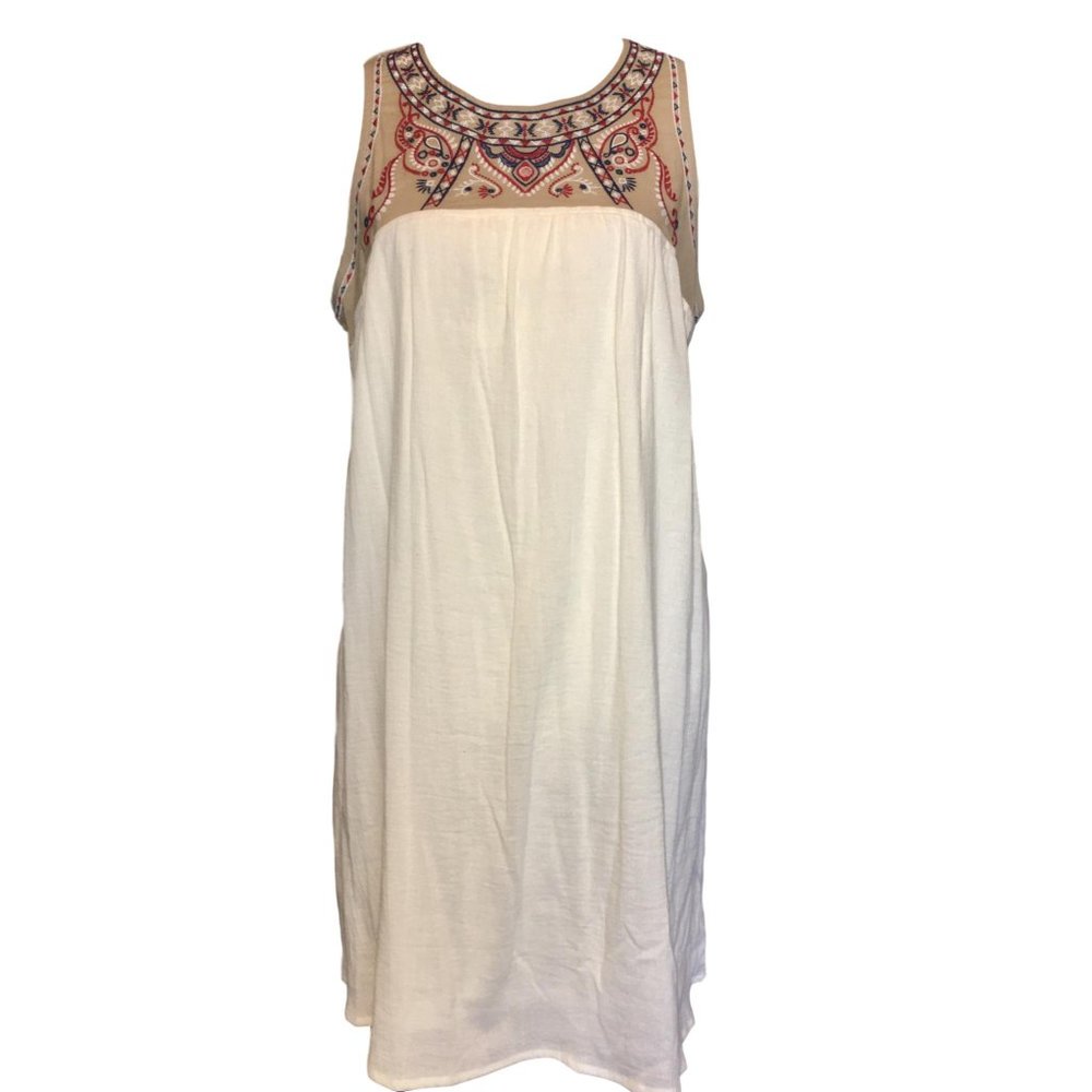 Flying Tomato Sleeveless Embroidered Dress - Large